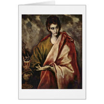 St John o evangelista por El Greco Cartao