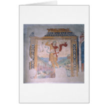 St Michael (fresco) Cartão