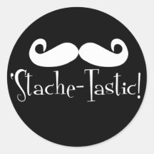 'Stache-tastic Adesivo Em Formato Redondo