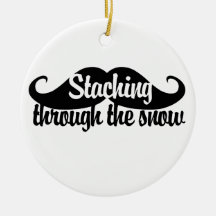 Staching através da neve enfeite