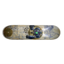Steampunk azul grande Robo Skates Personalizados