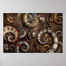 Steampunk - pulso de disparo - máquina do tempo posters