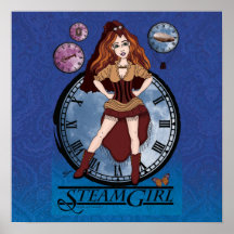 Steampunk - SteamGirl - por StardustSteampunk™ Posters