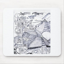 steps art escalera mouse pads