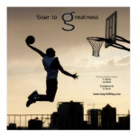 Suba ao cartaz da grandeza (basquetebol) posters