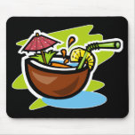 Suco de fruta tropical do coco 2 mousepad