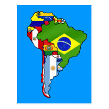Sul - as bandeiras americanas da bandeira de Áméri Cartão Postal