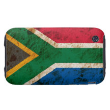 Sul áspero - bandeira africana capas fortes de iPhone 3