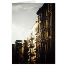 Sun em construções, mais baixa zona leste, NYC Cartão
