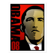 Super-herói de Barack Obama Cartão Postal