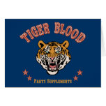 Suplementos ao partido do sangue do tigre cartao