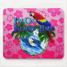 Surfar do tempo da ilha mouse pad