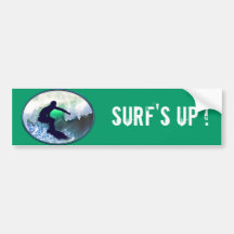 Surfista na onda grande adesivo