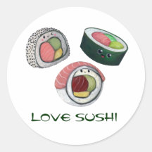 Sushi do amor adesivo