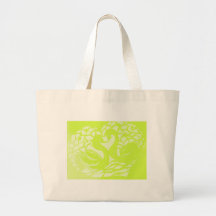 swans.jpg verde bolsa de lona