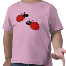T da criança do joaninha t-shirts