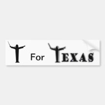 T para o autocolante no vidro traseiro de "Texas" Adesivos
