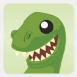 T-Rex Adesivo Em Forma Quadrada