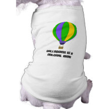 T-shirt alto natural do balão de ar quente roupa para pet