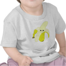 T-shirt bonito da criança de Kawaii da banana
