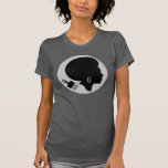 T-shirt curto da luva da MULHER do AFRO (PODER PRE