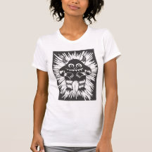 T-shirt das senhoras do monstro da festa