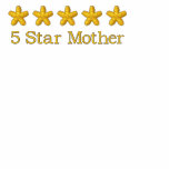 t-shirt de cinco estrelas do prêmio da mãe moleton bordado