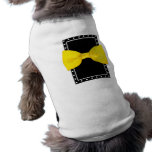 T-shirt do cão de Bowtie do limão Roupas Para Pet