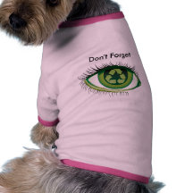 T-shirt do cão do lembrete do reciclar camiseta para caes