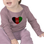 T-shirt do coração da bandeira de Afeganistão