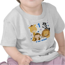 T-shirt do primeiro aniversario do safari de selva