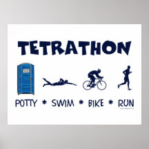 T-shirt do Triathlon de Tetrathon Posters