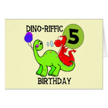 T-shirt e presentes do aniversário do dinossauro 5 cartoes