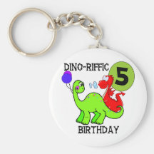 T-shirt e presentes do aniversário do dinossauro 5 chaveiros