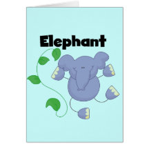 T-shirt e presentes do elefante da vara cartoes