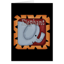 T-shirt e presentes do elefante do bloco cartoes