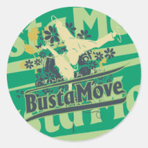T-shirt e presentes do movimento de Busta Adesivo Em Formato Redondo