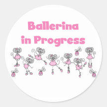 T-shirt e presentes em andamento da bailarina adesivo