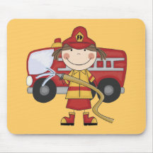 T-shirt e presentes fêmeas do sapador-bombeiro mousepads