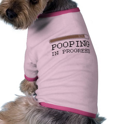 T-shirt em andamento do bebê de Pooping Camisas Para Caes