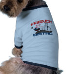 T-shirt francês roupas para cães