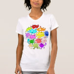 T-shirt leve das senhoras de Splats da tinta