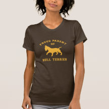 T-shirt orgulhoso de bull terrier do pai