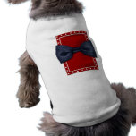 T-shirt preto do cão de Bowtie Roupas Para Cães