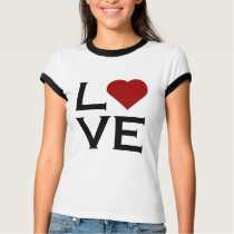 T-shirt vermelho do amor do coração t - shirts