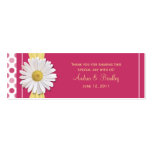 Tag cor-de-rosa do favor do casamento da margarida modelos cartões de visita