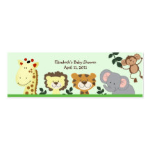 Tag do favor do chá do partido do jardim zoológico modelos cartao de visita