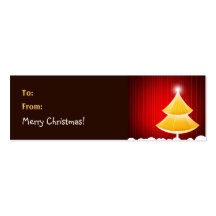 Tag do presente do Natal - cartão de visita magro