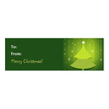 Tag do presente do Natal - cartão de visita magro