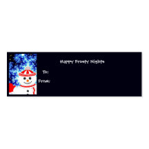 Tag FROSTY do presente de época natalícia do bonec Cartoes De Visita
